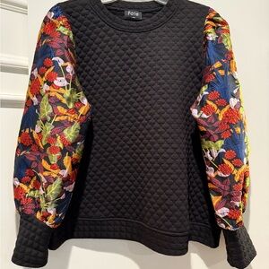 Fate Black Quilted Top